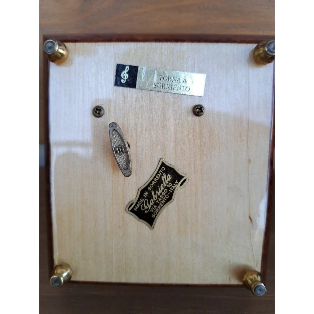 Vintage Gabriella Sorrento Italy Inlaid Wood‎ Music Box Jewelry Case Handcrafted